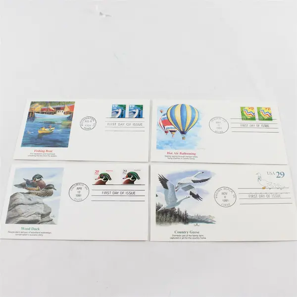 Lot Of 13 Mixed Stamp 1991 Fleetwood First Day Covers