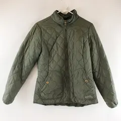 Eddie Bauer Puffer Quilted Jacket Womens Medium Green