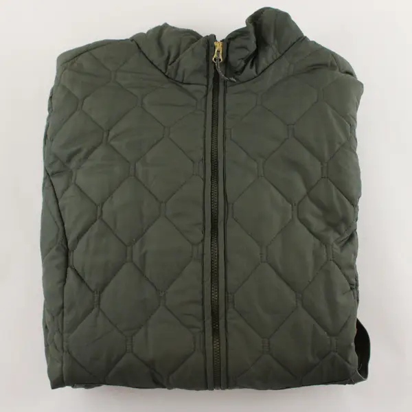 Eddie Bauer Puffer Quilted Jacket Womens Medium Green