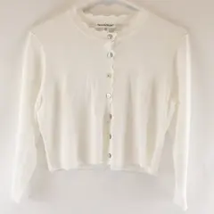 NorthStyle Women's Sweater Cardigan Button Long Sleeve Knit Size PS - White