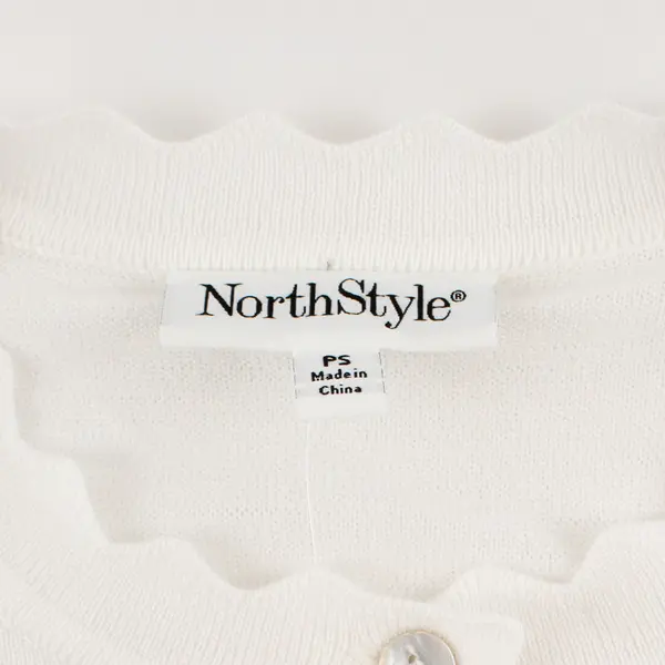 NorthStyle Women's Sweater Cardigan Button Long Sleeve Knit Size PS - White