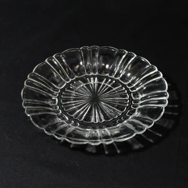 1930s Anchor Hocking Old Cafe Clear Glass Saucer
