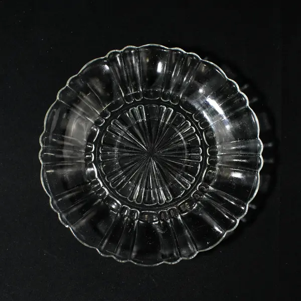 1930s Anchor Hocking Old Cafe Clear Glass Saucer