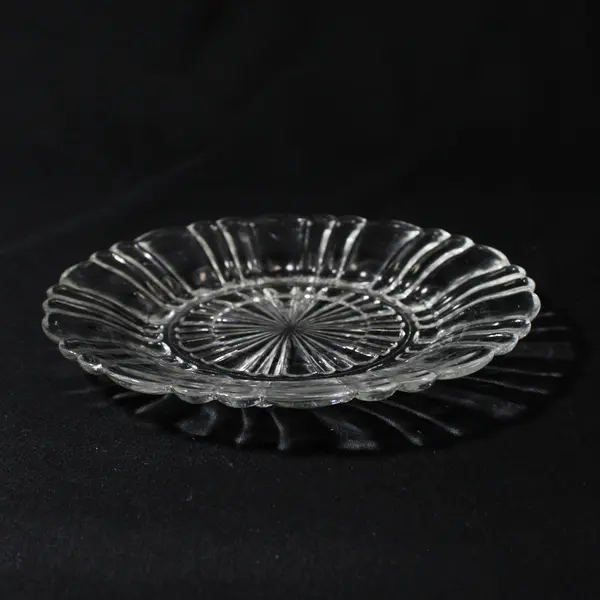 1930s Anchor Hocking Old Cafe Clear Glass Saucer