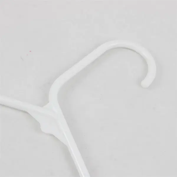 Lot of 10 White Plastic Clothes Hangers Shirts Pants Closet Organization