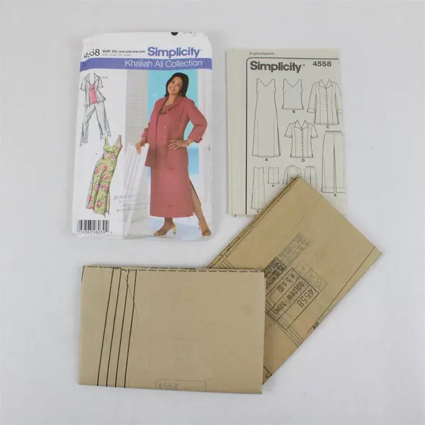 Lot of 4 Simplicity Patterns Khaliah Ali Collection Women's Clothes Sz GG UNCUT