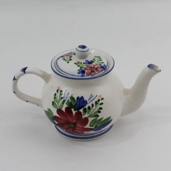 Hand Painted Tea for One Porcelain Teapot  Floral Pattern Made in China