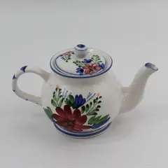 Hand Painted Tea for One Porcelain Teapot  Floral Pattern Made in China