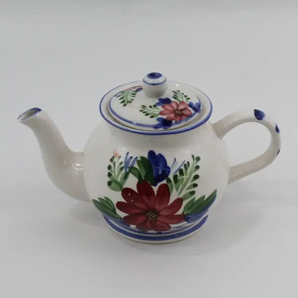 Hand Painted Tea for One Porcelain Teapot  Floral Pattern Made in China