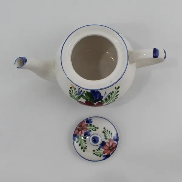 Hand Painted Tea for One Porcelain Teapot  Floral Pattern Made in China