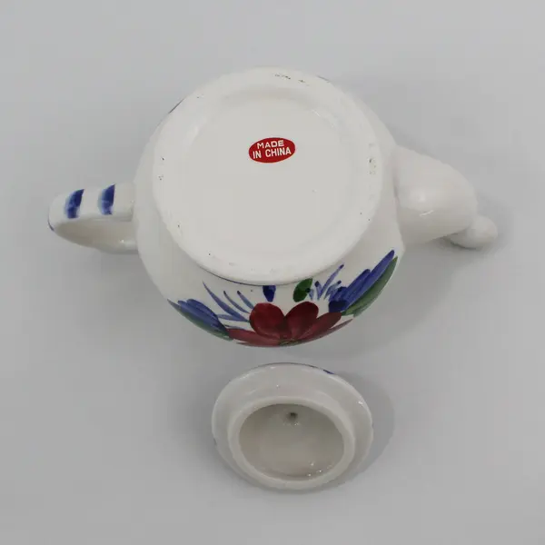 Hand Painted Tea for One Porcelain Teapot  Floral Pattern Made in China