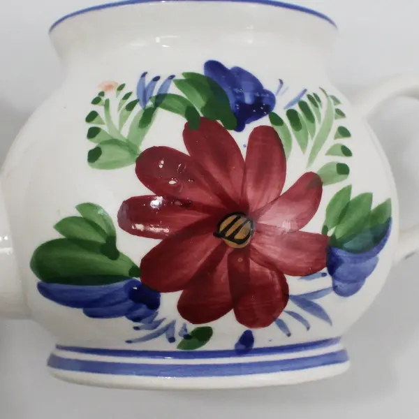 Hand Painted Tea for One Porcelain Teapot  Floral Pattern Made in China