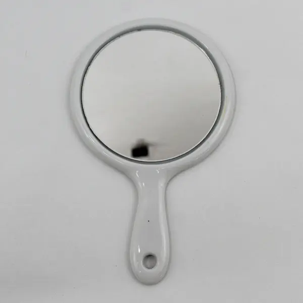 Freddi Ceramics Japan White Ceramic Hand Mirror