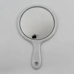 Freddi Ceramics Japan White Ceramic Hand Mirror