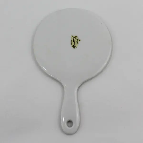 Freddi Ceramics Japan White Ceramic Hand Mirror