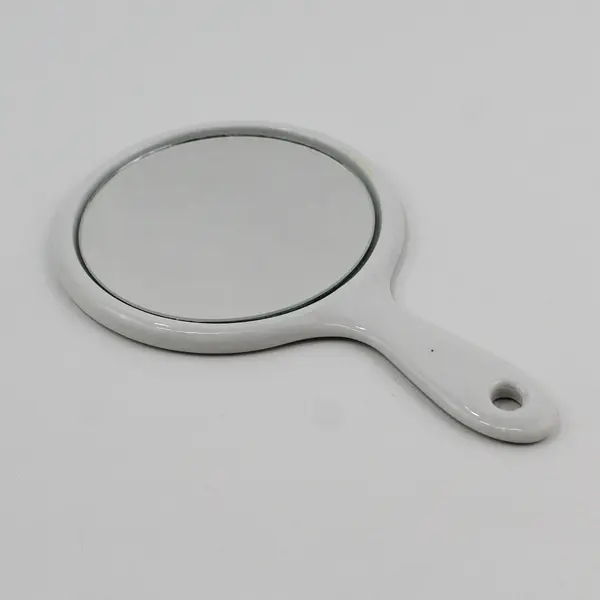 Freddi Ceramics Japan White Ceramic Hand Mirror
