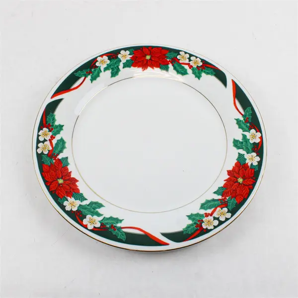 Tienshan Deck the Halls 16 Pc Dinner Set Service for 4 Plates Cups Saucers