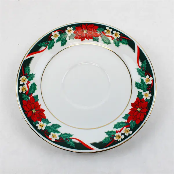 Tienshan Deck the Halls 16 Pc Dinner Set Service for 4 Plates Cups Saucers