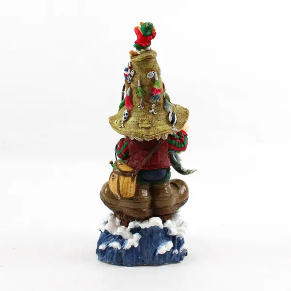Fishing Santa Musical Figurine Holiday Collectible 9762582 