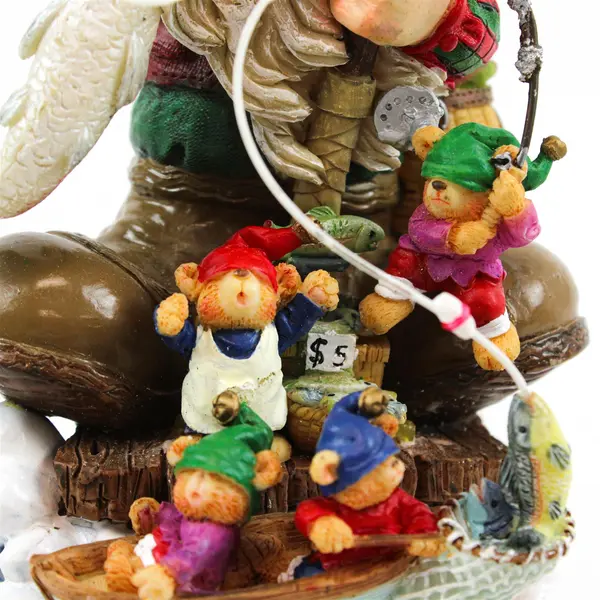 Fishing Santa Musical Figurine Holiday Collectible 9762582 