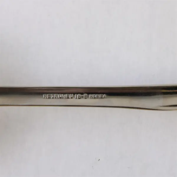 18/8 Stainless Solid Meat Serving Fork in the Pattern Linda Gold by Retroneu
