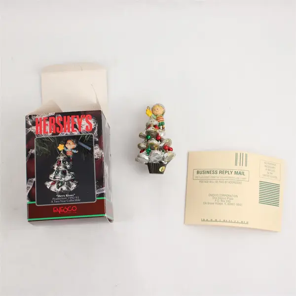 Enesco Hershey's Merry Kisses Christmas Ornament 1992 NOS