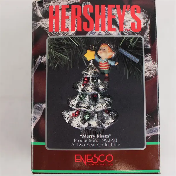 Enesco Hershey's Merry Kisses Christmas Ornament 1992 NOS