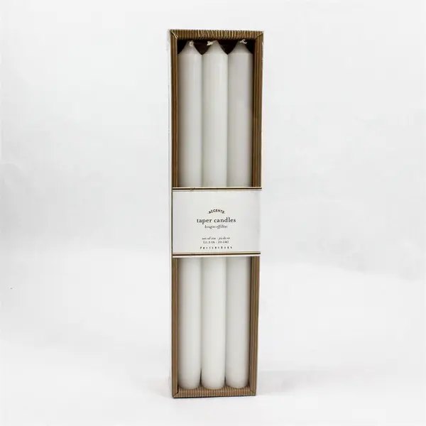Pottery Barn Boxed Set Of 6 White Taper Candles 11.5in