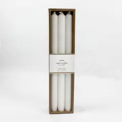 Pottery Barn Boxed Set Of 6 White Taper Candles 11.5in