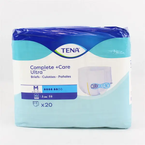 Pack of 20 Tena Complete +Care Ultra Incontinence Briefs Size Medium