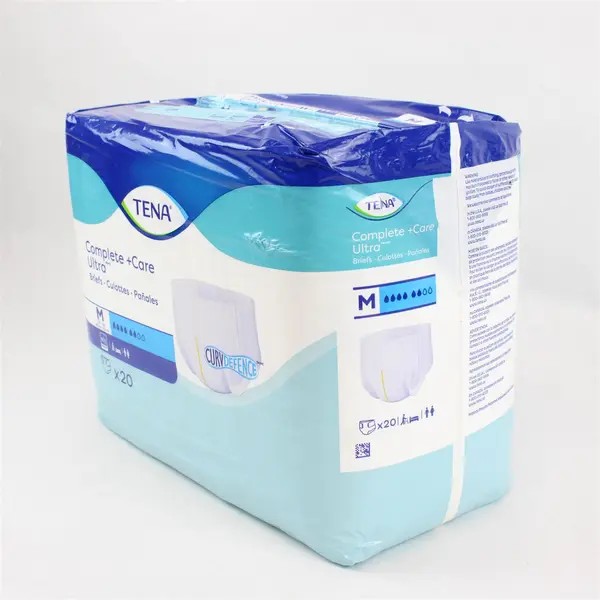 Pack of 20 Tena Complete +Care Ultra Incontinence Briefs Size Medium