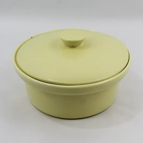 Northington Vintage Butter Yellow Ceramic 8.5in Casserole Dish w/Lid