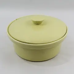 Northington Vintage Butter Yellow Ceramic 8.5in Casserole Dish w/Lid
