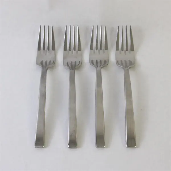 Four 18/10 Stainless Royce Salad Forks By Reed and Barton