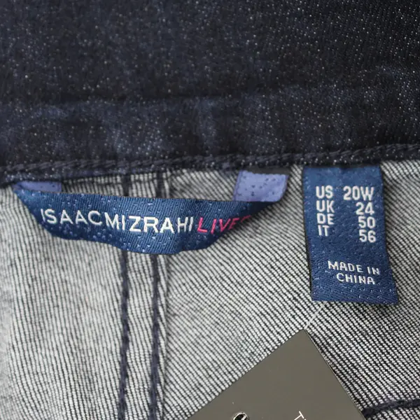 Isaac Mizrahi Live! Jeans Divine Denim A546071 Dark Wash Plus Size 20W