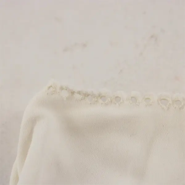 Miss Aris White Stretch Nylon Gloves Eyelet Trim