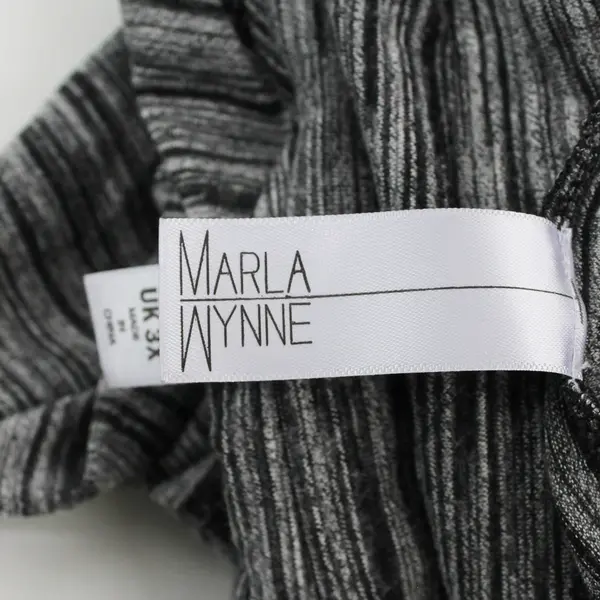 MarlaWynne Women's Size 2X Cowl Neck Long Sleeve Gray Pullover Top