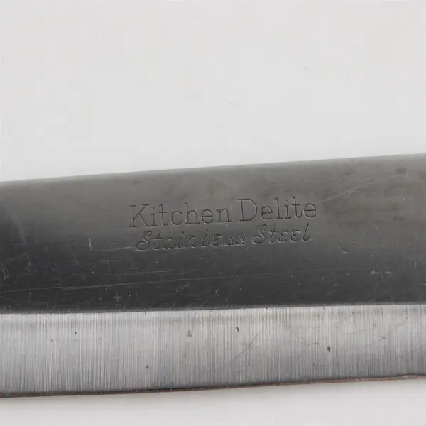 Vintage Japanese KitchenDelite 9in Stainless Steel Kitchen Knife Wood Handle