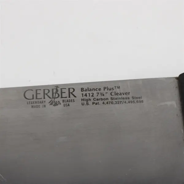 80s Vintage Gerber Balance Plus High Carbon Stainless Steel 7 3/4" Cleaver Knife