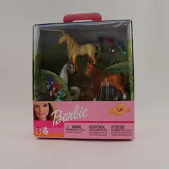 Mattel Barbie Mini Horse Trio Cream Brown Gray Magnificent Manes New In Box