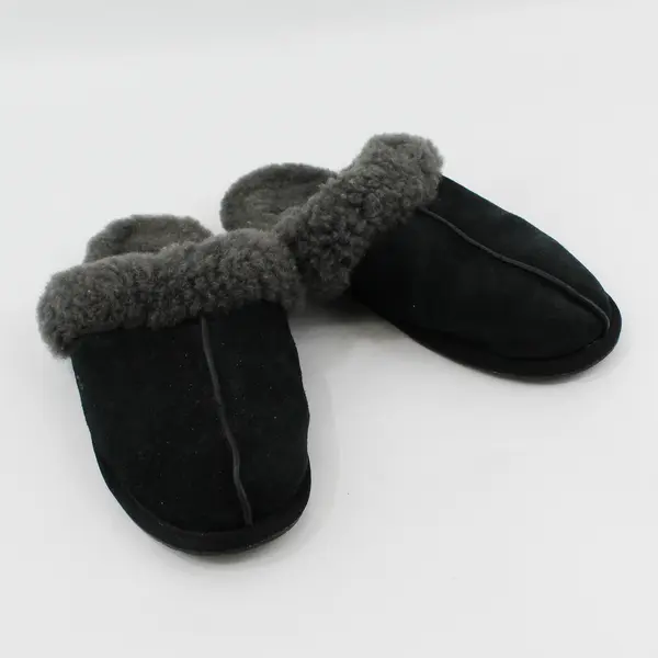 UGG Coquette Slide Slippers Women's Size 9 Black Lamb Fur