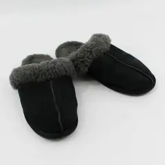 UGG Coquette Slide Slippers Women's Size 9 Black Lamb Fur