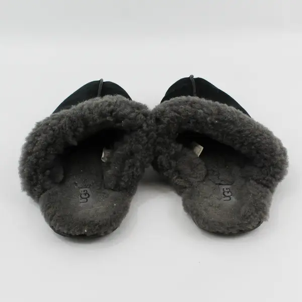 UGG Coquette Slide Slippers Women's Size 9 Black Lamb Fur