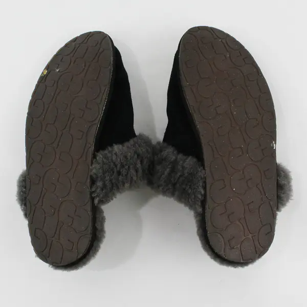 UGG Coquette Slide Slippers Women's Size 9 Black Lamb Fur