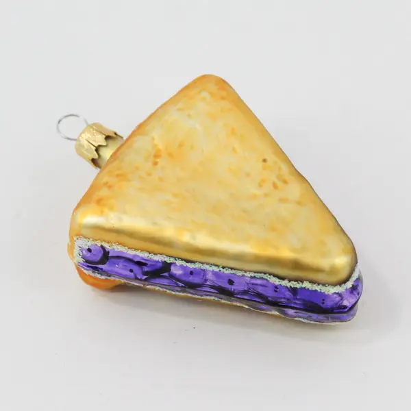 Vintage Blueberry Pie Slice Glass Ornament Good Condition