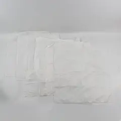 Lot of 6 Vintage White Handkerchiefs DIY Fabric Upcycling 