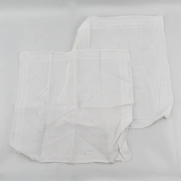 Lot of 6 Vintage White Handkerchiefs DIY Fabric Upcycling 