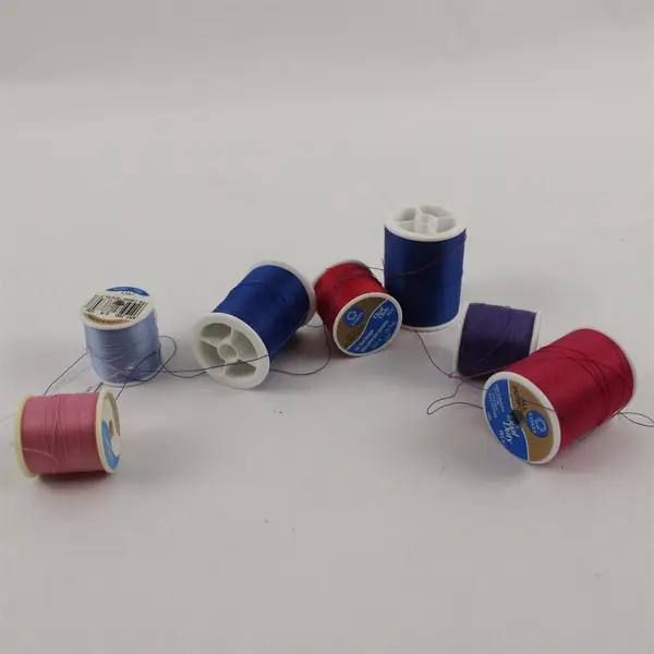 Coats & Clark Lot of 7 Sewing Thread Spools Assorted Blue Red Pink Purple