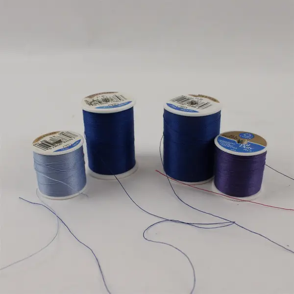 Coats & Clark Lot of 7 Sewing Thread Spools Assorted Blue Red Pink Purple