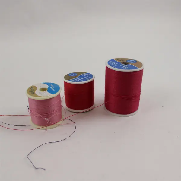 Coats & Clark Lot of 7 Sewing Thread Spools Assorted Blue Red Pink Purple